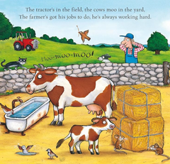 On the Farm Push Pull Slide Board Book for Toddlers – Axel Scheffler Interactive Farm Animals Book