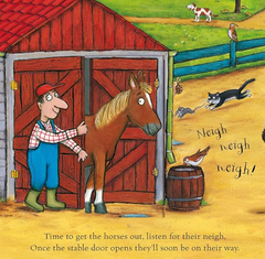 On the Farm Push Pull Slide Board Book for Toddlers – Axel Scheffler Interactive Farm Animals Book
