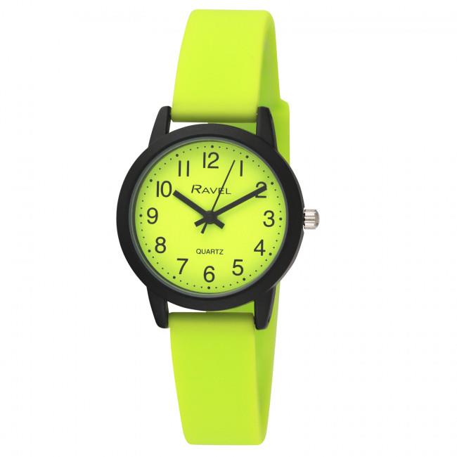 Ravel Girls & Boys Sports Lime Green Silicone Watch R1813.11