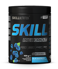 Skill Pre-Workout, Blue Raspberry - 400-412 grams