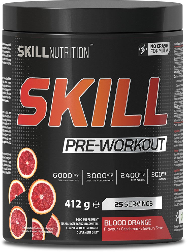 Skill Pre-Workout, Blood Orange - 412 grams