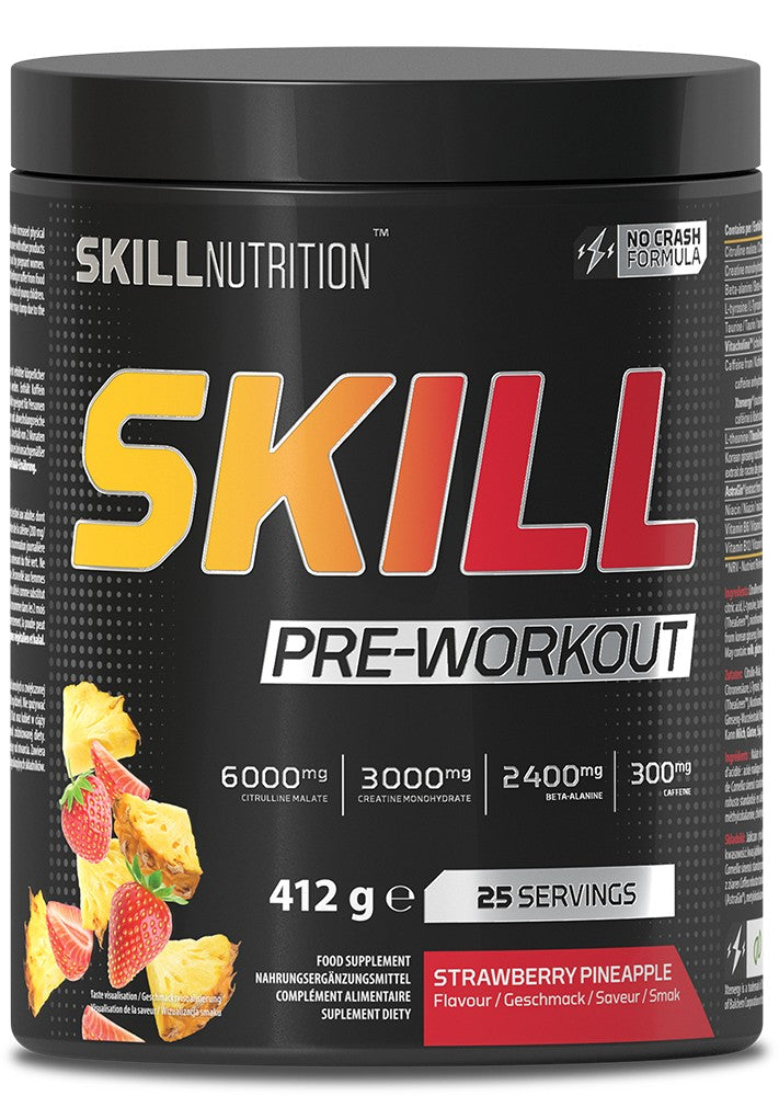 Skill Pre-Workout, Strawberry Pineapple - 412 grams