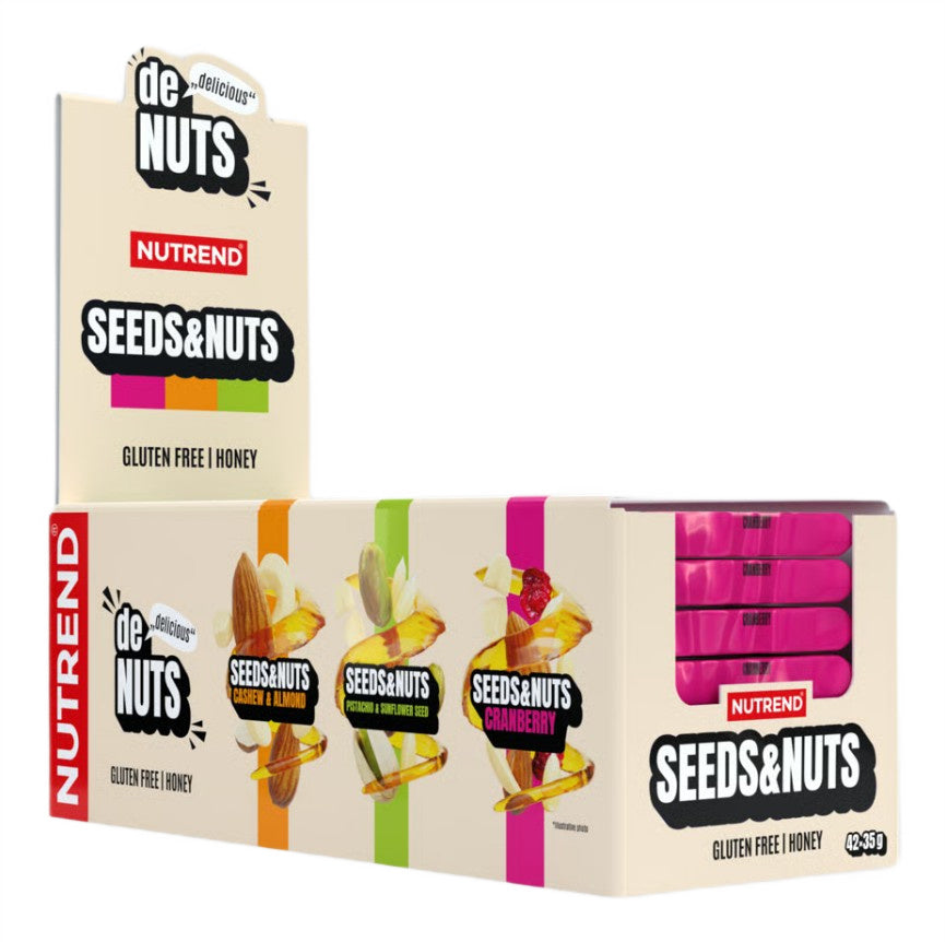 Denuts Seeds & Nuts Bar, Cranberry - 42 x 35g