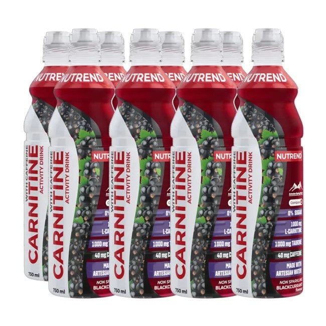 Carnitine Activity Drink with Caffeine, Non Sparkling Blackcurrant - 8 x 750 ml.