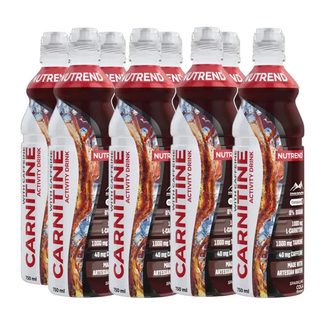 Carnitine Activity Drink with Caffeine, Sparkling Cola - 8 x 750 ml.