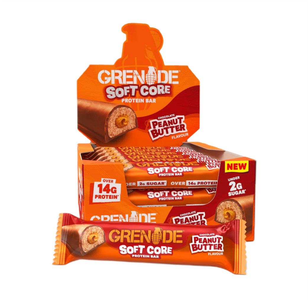 Soft Core Protein Bars, Chocolate Peanut Butter - 12 x 50g