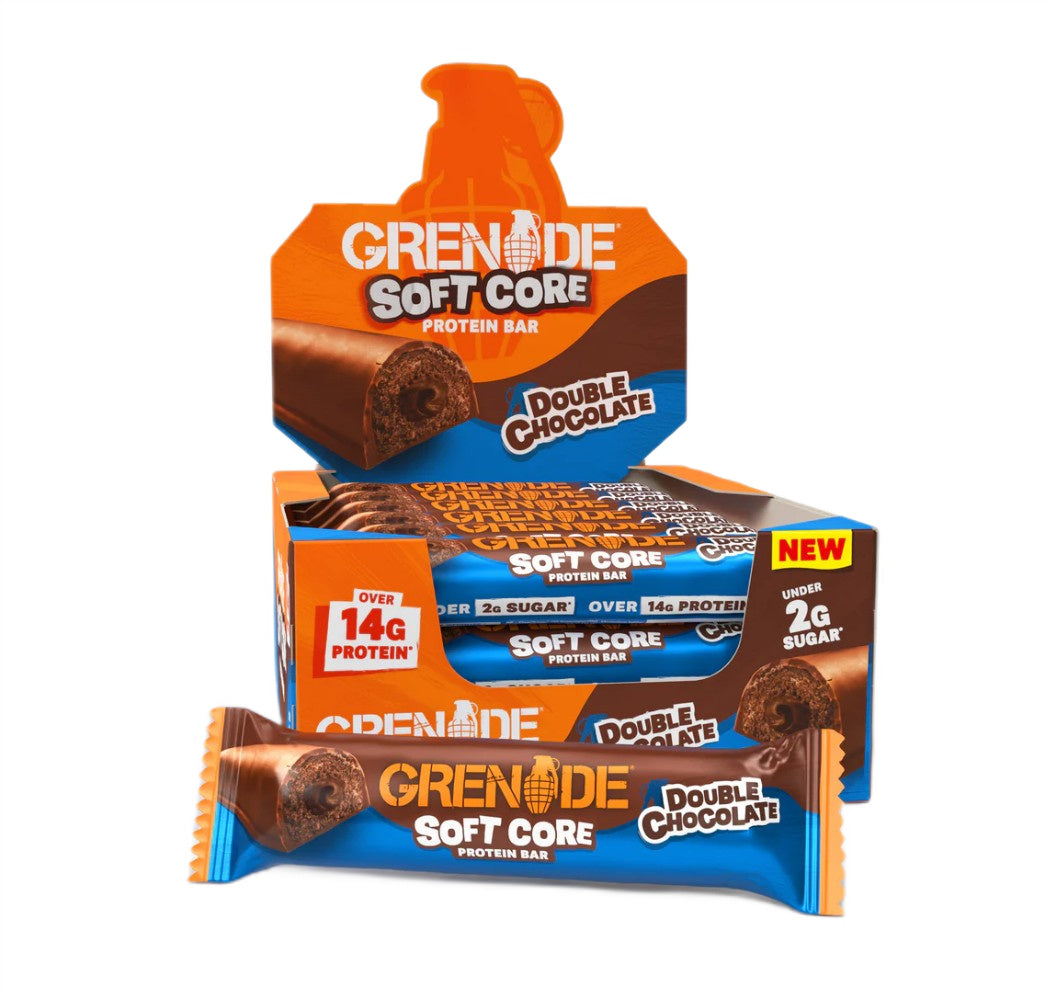 Soft Core Protein Bars, Double Chocolate - 12 x 50g