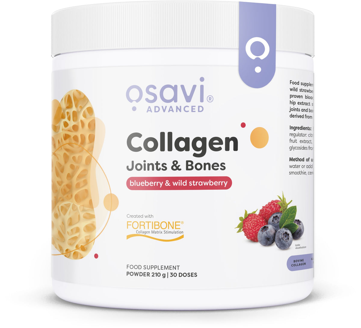 Collagen Joints & Bones, Blueberry & Wild Strawberry - 210 grams