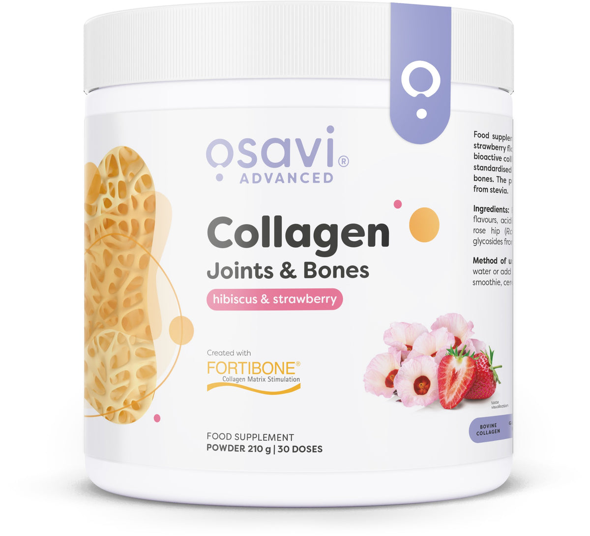 Collagen Joints & Bones, Hibiscus & Strawberry - 210 grams