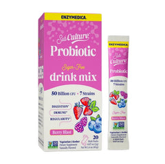 SubCulture Probiotic Drink Mix Stick Packs, Berry Blast - 20 x 2g