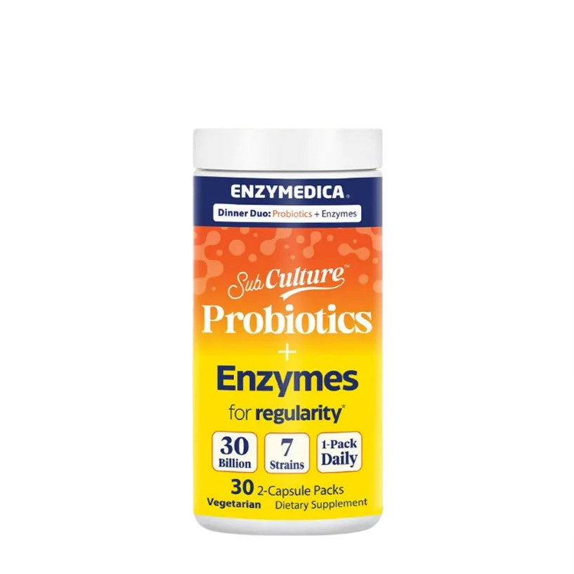 SubCulture Dinner Duo Probiotics + Enzyme for Regularity Packs - 30 x 2 vcaps
