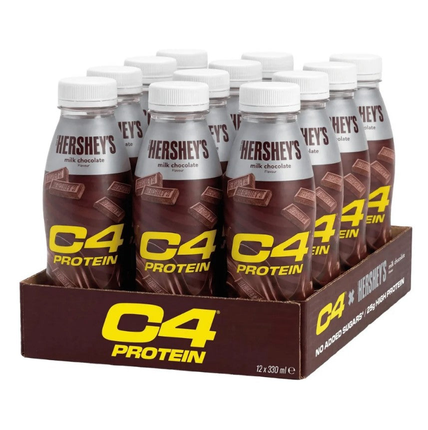 C4 Protein Drink, Hershey's Milk Chocolate - 12 x 330 ml.