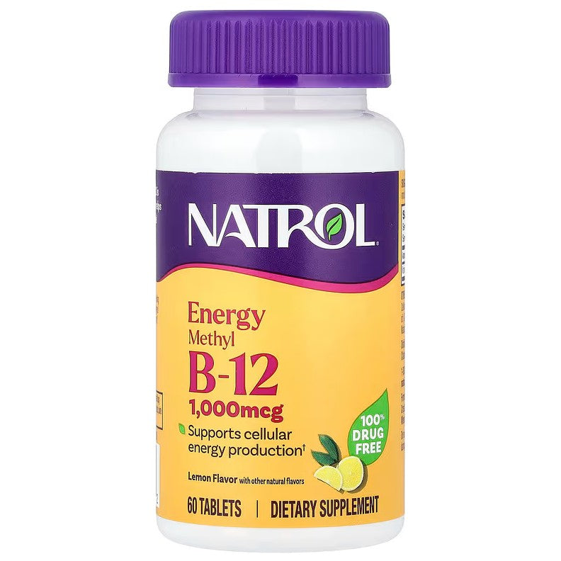 Energy Methyl B-12, 1mcg (Lemon) - 60 chewable tablets